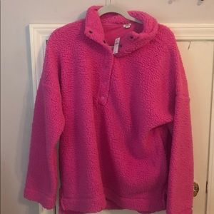 BRAND NEW aerie pink sherpa